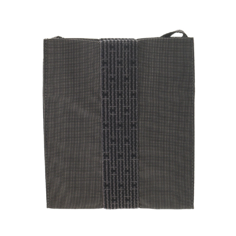 HERMES エルメス エールライン ポシェット グレー ユニセックス キャンバス ショルダーバッグ Aランク 中古 銀蔵