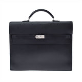 HERMES Hermes Kelly de Pesh 34 Black Silver Bracket □ K engraved (around 2007) Men's Epson Business Bag AB Rank Used Ginzo