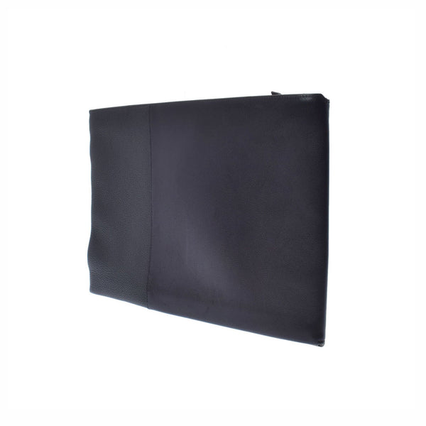 HERMES Hermes Manhattanduo Black Silver Bracket Y engraved (around 2020) Unisex Togo/Evercolor Clutch Bag AB Rank Used Ginzo