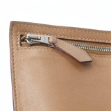 HERMES Hermes Zip Flat Camel Silver Bracket □ L engraved (around 2008) Unisex calf pouch AB rank used Ginzo
