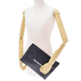 Balenciaga clip m yellow / white 485110 Mens calf clutch bag