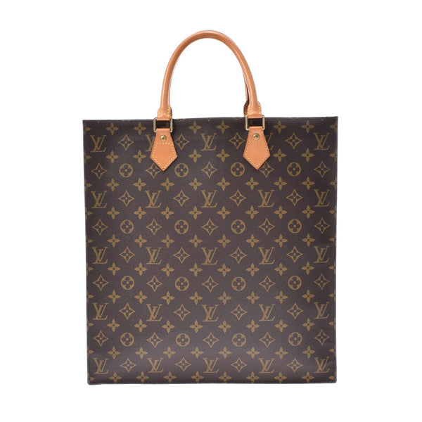 LOUIS VUITTON Louis Vuitton Monogram Sack Plastic Brown M51140 Ladies Monogram Canvas Tote Bag B Rank used Ginzo