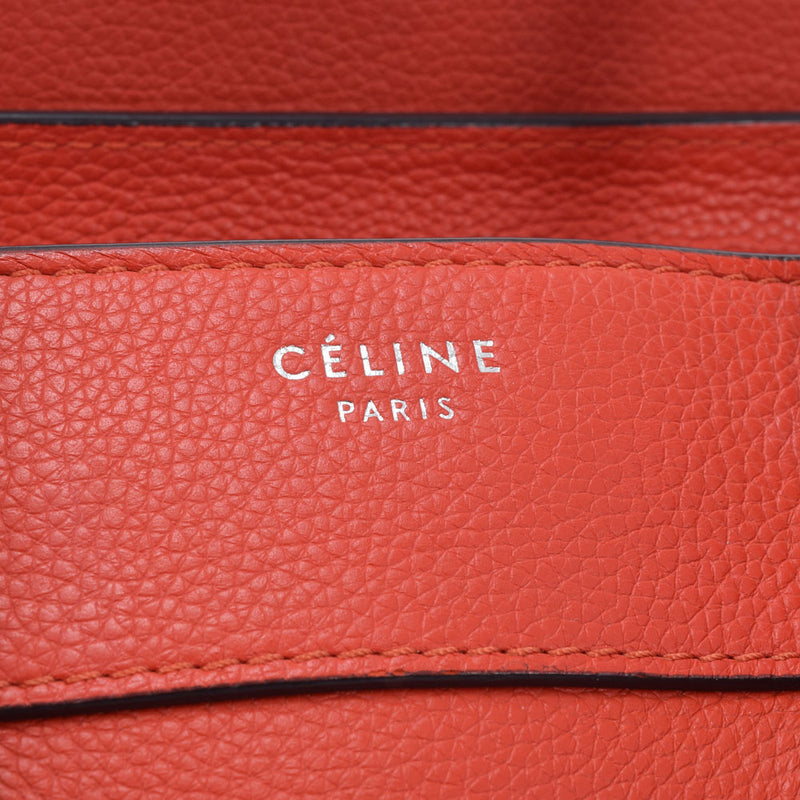 席琳·席琳（Celine Celine）行李迷你购物者橙色女士小腿手提包AB级使用Ginzo