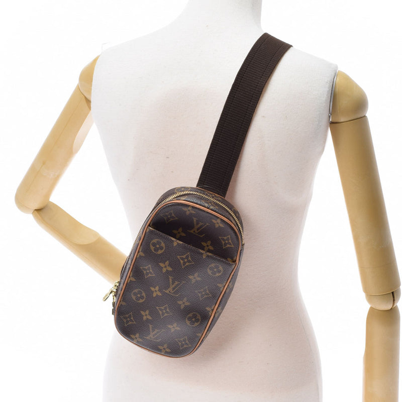 LOUIS VUITTON ルイヴィトン モノグラム ポシェットガンジュ ブラウン M51870 ユニセックス モノグラムキャンバス ボディバッグ ABランク 中古 銀蔵