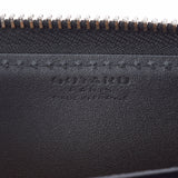 Goyard Goyal圆形紧固件长钱包黑色男女通用PVC/皮革长钱包AB级使用Ginzo