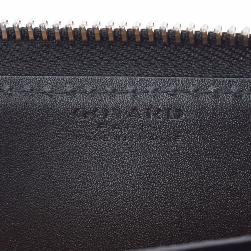 GOYARD Goyal Round Fastener Long Wallet Black Unisex PVC/Leather Long Wallet AB Rank used Ginzo