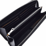 GOYARD Goyal Round Fastener Long Wallet Black Unisex PVC/Leather Long Wallet AB Rank used Ginzo