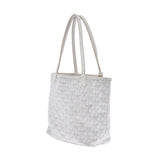 GOYARD Goyal Saint -Lui Junior White Ladies PVC/Leather Handbag B Rank used Ginzo