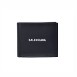 BALENCIAGA バレンシアガ 黒 594315 ユニセックス レザー 二つ折り財布 未使用 銀蔵