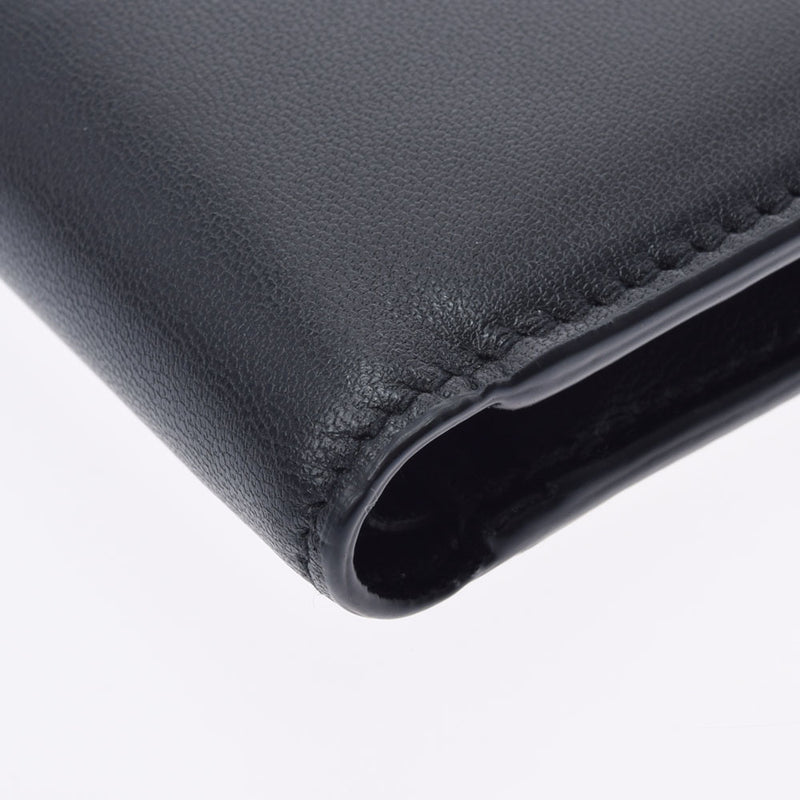 Balenciaga Balenciaga黑色594315男女蛋白皮革BI-折叠钱包未使用的Ginzo
