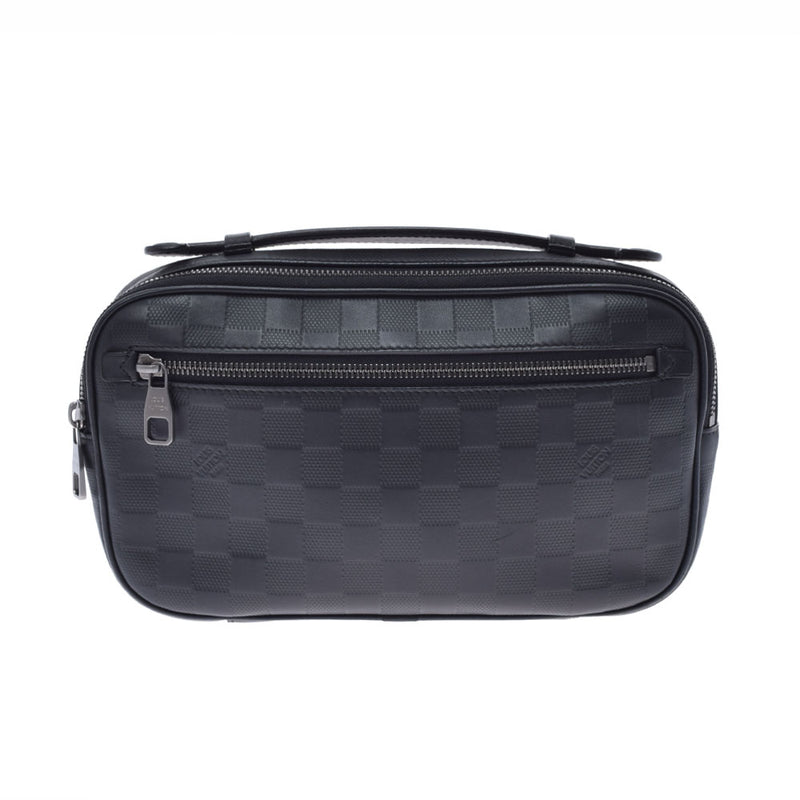 LOUIS VUITTON Louis Vuitton Damier Anfini Ambler Onyx N41288 Men's Damier Canbus Body Bag AB Rank Used Ginzo