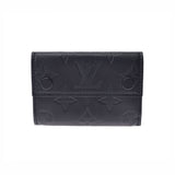 LOUIS VUITTON Louis Vuitton Monogram Shadow Discovery Compact Wallet Black M67631 Men's Calf Mold Wallet A Rank Used Ginzo