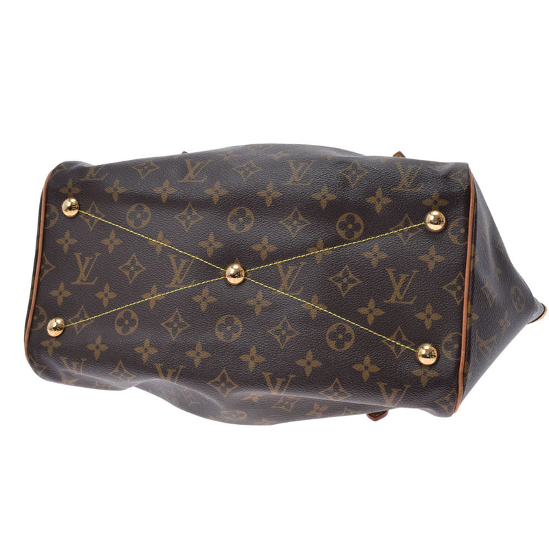 LOUIS VUITTON ルイヴィトン モノグラム ティヴォリ GM ブラウン M40144 レディース モノグラムキャンバス ハンドバッグ Aランク 中古 銀蔵