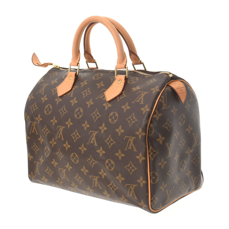 LOUIS VUITTON Louis Vuitton Monogram Speedy 30 Brown M41526 Ladies Monogram Canvas Handbag AB Rank Used Ginzo