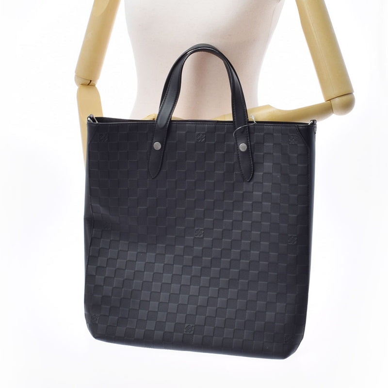 LOUIS VUITTON Louis Vuitton Damier Anfini Apollo Tote 2WAY Noir N40001 Men's Damier Camvas Tote Bag A Rank used Ginzo