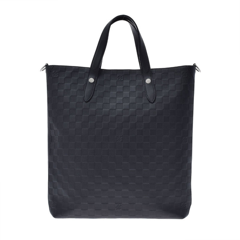 LOUIS VUITTON Louis Vuitton Damier Anfini Apollo Tote 2WAY Noir N40001 Men's Damier Camvas Tote Bag A Rank used Ginzo