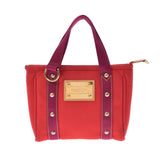 LOUIS VUITTON Louis Vuitton Antiga Caba PM Red M40037 Ladies Cotton Canvas Handbag B Rank used Ginzo