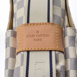 LOUIS VUITTON Louis Vuitton Damier Azur Navi Glio White N51189 Unisex Damier Zuru Canvas Shoulder Bag AB Rank Used Ginzo