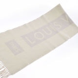 LOUIS VUITTON Louis Vuitton Escharp Baroda White/Gray M71292 Unisex Cashmere 100% Muffler A Rank Used Ginzo