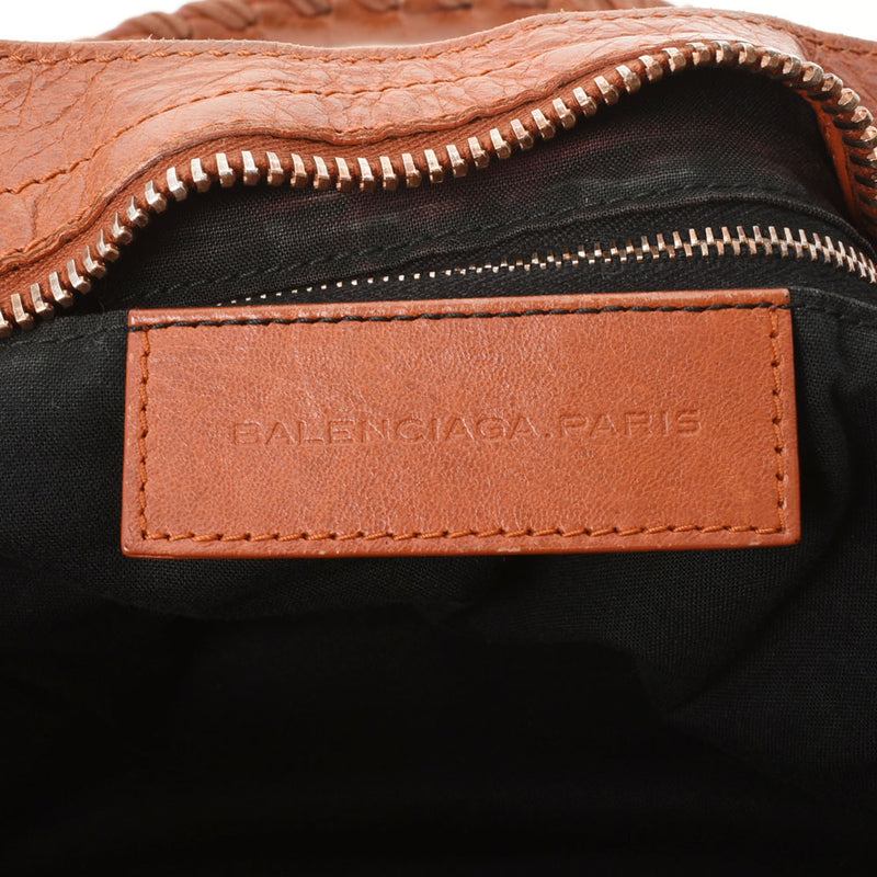 BALENCIAGA Balenciaga Giant City 2way Bag Orange Pink Gold Bracket Ladies Lambskin Handbag B Rank used Ginzo