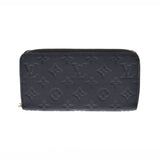 LOUIS VUITTON Louis Vuitton Monogram Amplant Jippy Wallet Noir (Black) M61864 Unisex Leather Long Wallet A Rank Used Ginzo