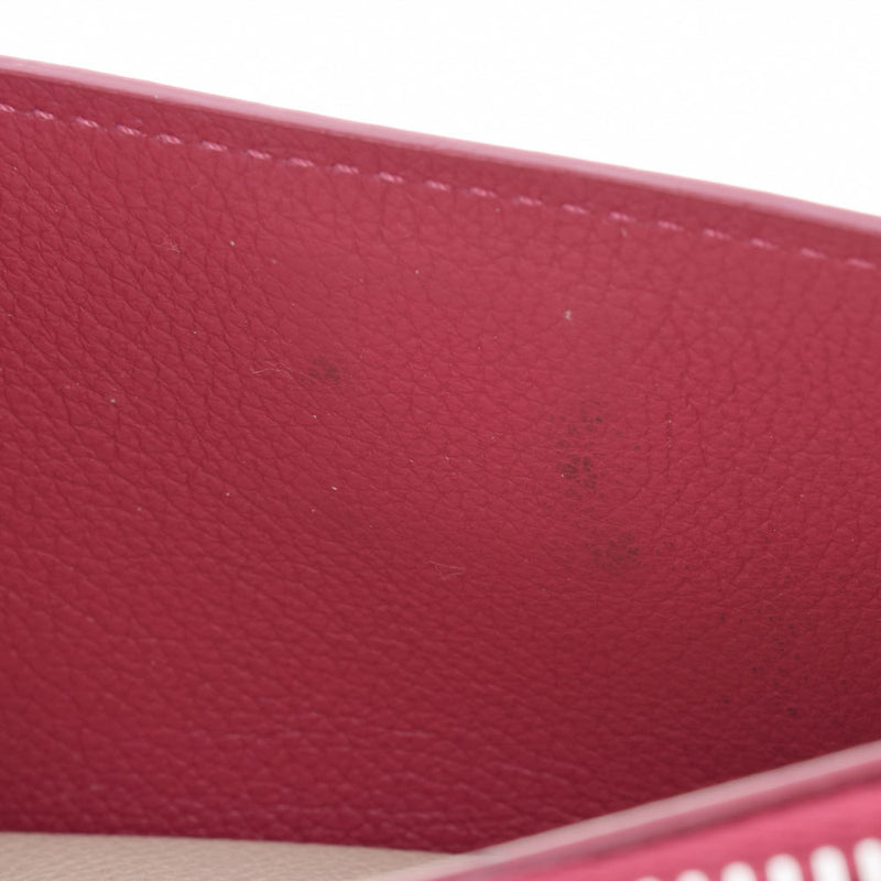 LOUIS VUITTON Louis Vuitton Zippy Rock Me Red M63816 Ladies Leather Long Wallet AB Rank Used Ginzo