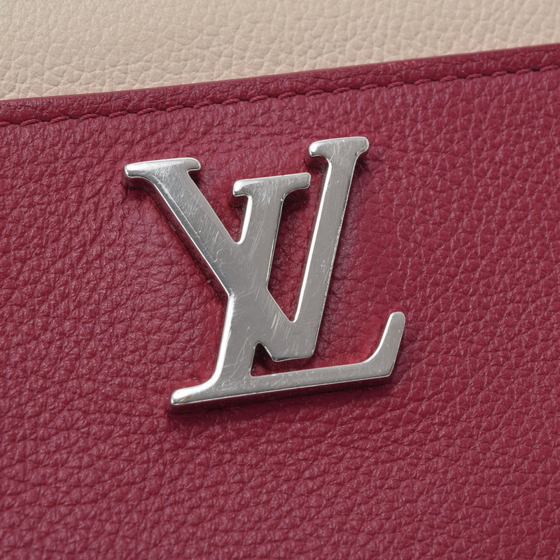 LOUIS VUITTON Louis Vuitton Zippy Rock Me Red M63816 Ladies Leather Long Wallet AB Rank Used Ginzo