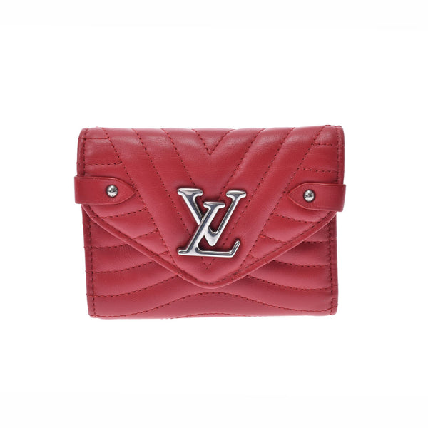 LOUIS VUITTON Louis Vuitton New Wave Compact Wallet Rouge M63428 Ladies Leather Bi -fold Wallet AB Rank Used Ginzo