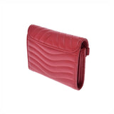 LOUIS VUITTON Louis Vuitton New Wave Compact Wallet Rouge M63428 Ladies Leather Bi -fold Wallet AB Rank Used Ginzo