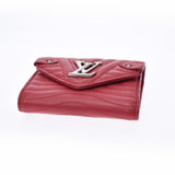 LOUIS VUITTON Louis Vuitton New Wave Compact Wallet Rouge M63428 Ladies Leather Bi -fold Wallet AB Rank Used Ginzo