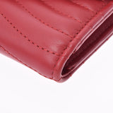 LOUIS VUITTON Louis Vuitton New Wave Compact Wallet Rouge M63428 Ladies Leather Bi -fold Wallet AB Rank Used Ginzo