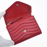 LOUIS VUITTON Louis Vuitton New Wave Compact Wallet Rouge M63428 Ladies Leather Bi -fold Wallet AB Rank Used Ginzo