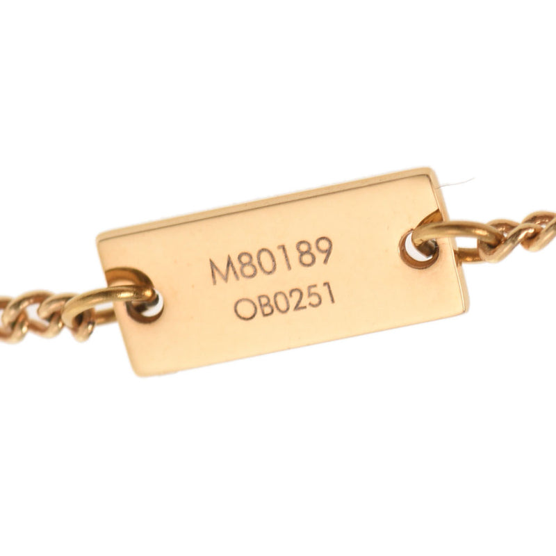 LOUIS VUITTON Necklace Pendant Ring LV Monogram Gold GP M80189