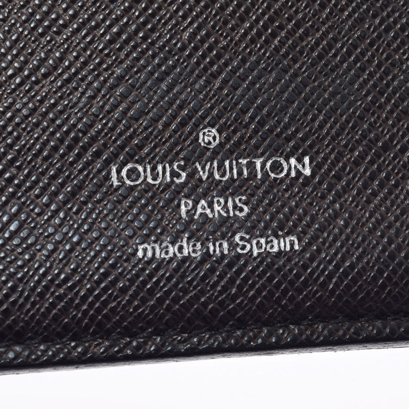 路易威顿路易·维顿（Louis Vuitton）路易威登（Louis Vuitton）达米尔（Damier Damier）Prushit Portofoy Yumarco黑色/灰色N62664男士Damier Graphit Canvas Bi -fold Canvas Bi -fold Wallet B等级二手Ginzo