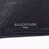 BALENCIAGA バレンシアガ クラシックミニ コンパクトウォレット 黒 ユニセックス カーフ 三つ折り財布 Bランク 中古 銀蔵
