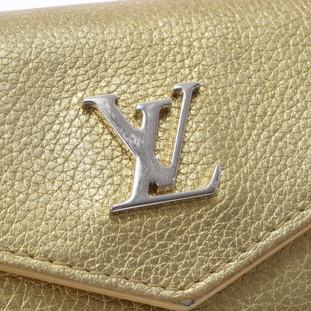 ルイヴィトンポルトフォイユ ロックミニ ゴールド シルバー金具 ユニセックス 三つ折り財布 M69059 LOUIS VUITTON 中古 –  銀蔵オンライン