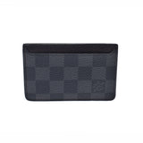 LOUIS VUITTON Louis Vuitton Damier Graphit Neoport Carte Black N62666 Men's Damier Graphit Canvas Card Case AB Rank Used Ginzo