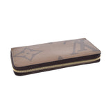 LOUIS VUITTON Louis Vuitton Monogram Giant Reverse Zippy Wallet Camel M69353 Unisex Monogram Canvas Wallet A Rank Used Ginzo