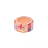 LOUIS VUITTON Louis Vuittonberg Falandol Monogram/Logo Bagle/Multicolor Size L M65037 Ladies Resin Ring/Ring AB Rank Used Ginzo