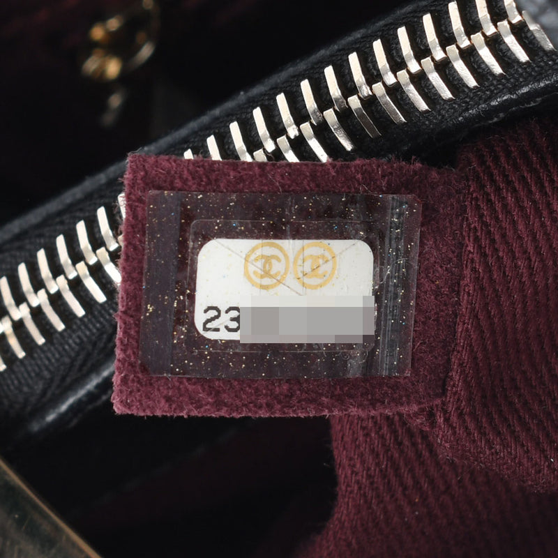 CHANEL Chanel Neo Aegzive 2WAY Tote Bag Black Gold Bracket Ladies Caviar Skin Handbag A Rank Used Ginzo