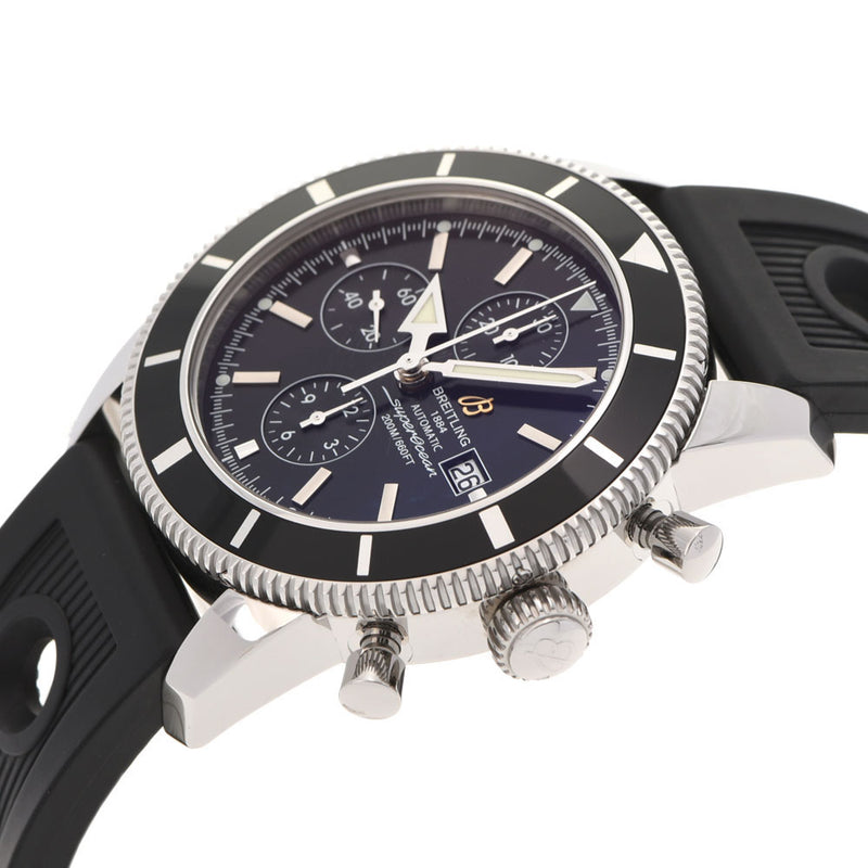 Breitling Breitling Super Ocean Heritage A13320男士SS/橡胶手表自动黑色表盘排名