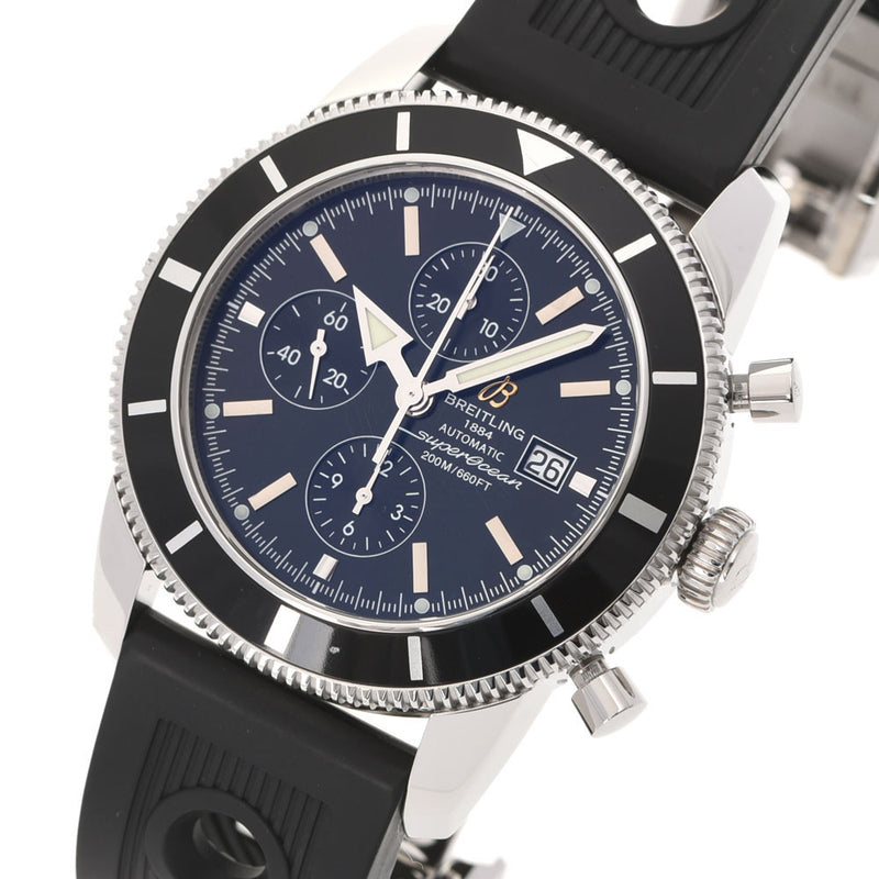 Breitling Breitling Super Ocean Heritage A13320男士SS/橡胶手表自动黑色表盘排名