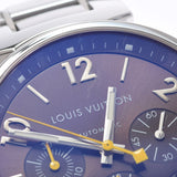 LOUIS VUITTON Louis Vuitton Tambour Chrono Q1121 Men's SS Watch Automatic Brown Dial A Rank used Ginzo