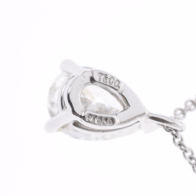 Tiffany＆Co。TiffanyDiamond 1.10CT H-VS1对形状钻石女士PT950白金项链