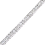 Other diamond 13.22ct tennis breath unisex PT900/K18WG Bracelet A rank used Ginzo