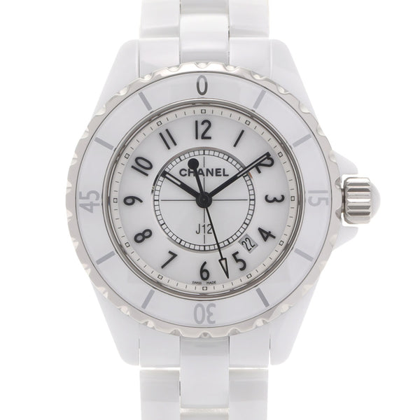 CHANEL Chanel J12 33mm H0968 Boys White Ceramic/SS Watch Quartz White Dial A Rank Used Ginzo