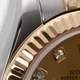 ROLEX Rolex Datejust 10P Diamond 179173G Ladies YG/SS Watch Automatic Champagne Dial A Rank used Ginzo