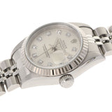 ROLEX Rolex Datejust 10P diamond 69174G Ladies WG/SS Watch Automatic Silver Dial A Rank used Ginzo