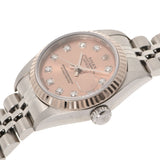 ROLEX Rolex Datejust 10P Diamond 79174G Ladies SS/WG Watch Automatic Pink Dial A Rank Used Ginzo