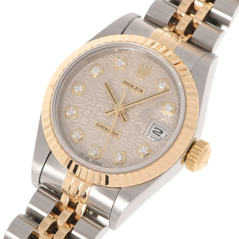 ROLEX Rolex Datejust 10P Diamond 69173G Ladies YG/SS Watch Automatic Wradical Computer Dial A Rank used Ginzo